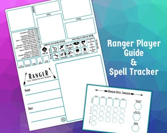 Ranger Player Guide Card and Spell Tracker for Dungeons and Dragons