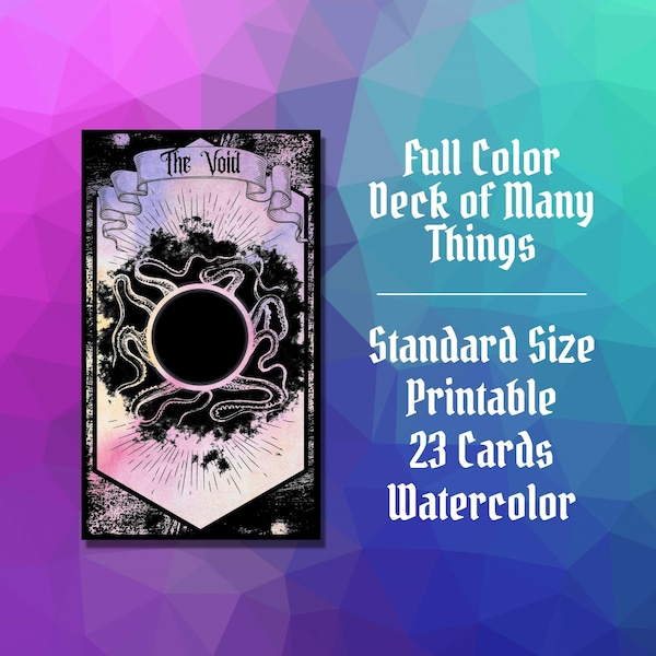 Printable Deck of Many Things - Etsy