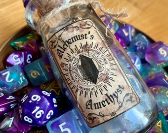 Alchemist's Amethyst Label for Fantasy Apothecary Jar