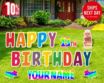 Comic Book Lawn Letters Yard Sign