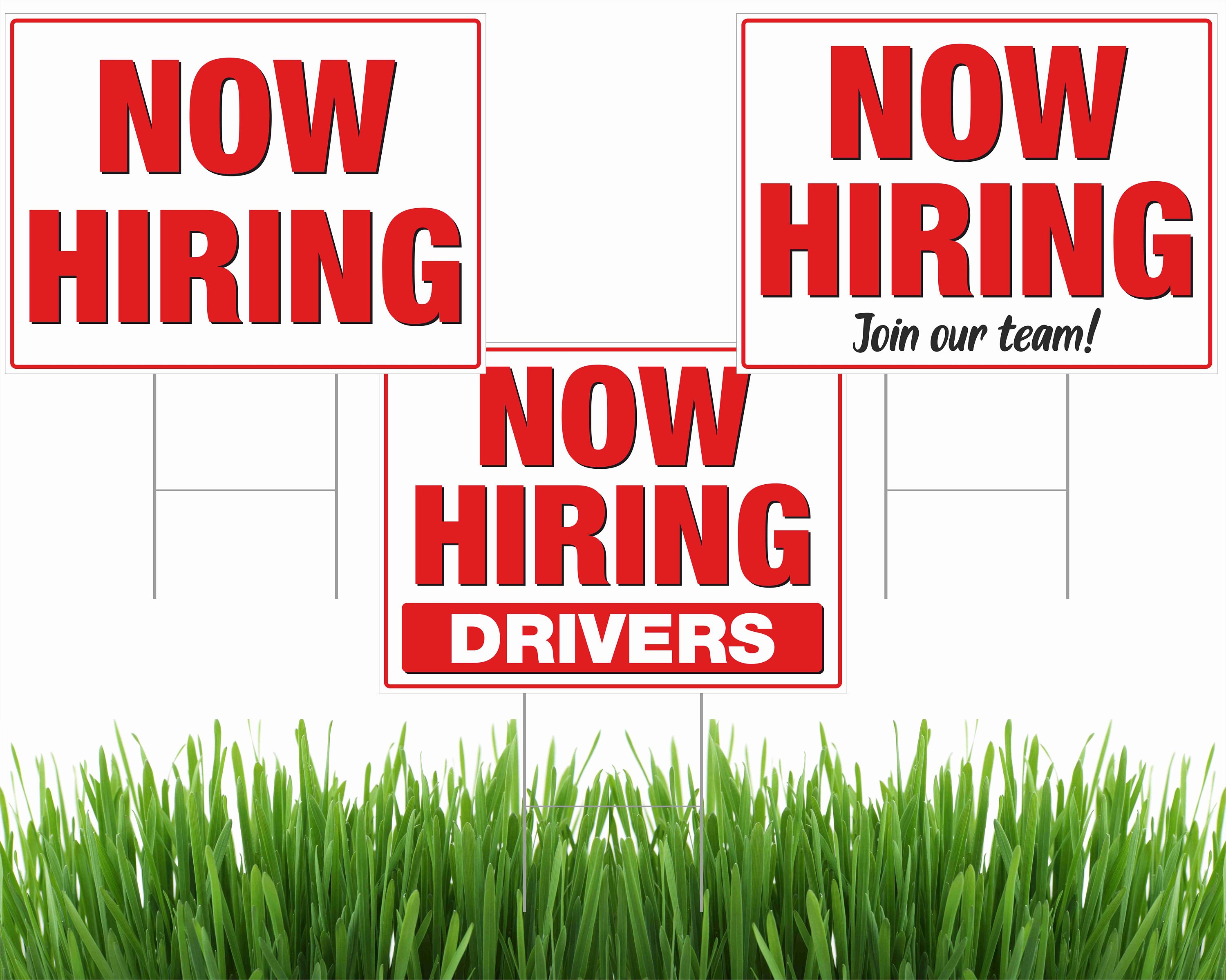 Personalized now Hiring Yard Signs Premium LARGE Etsy UK