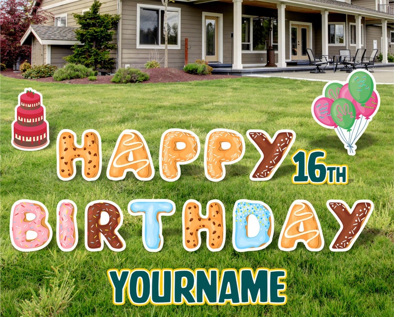 Happy Birthday Lawn Signs