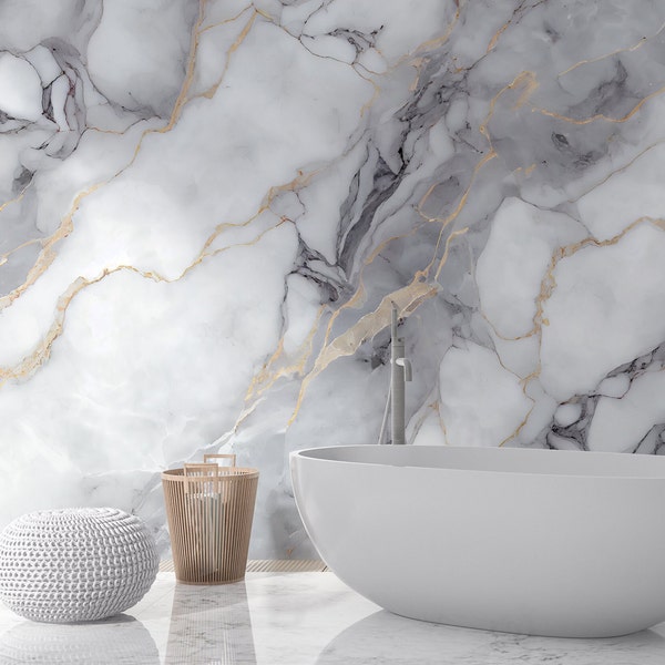 Removable Wallpaper Gold Etsy