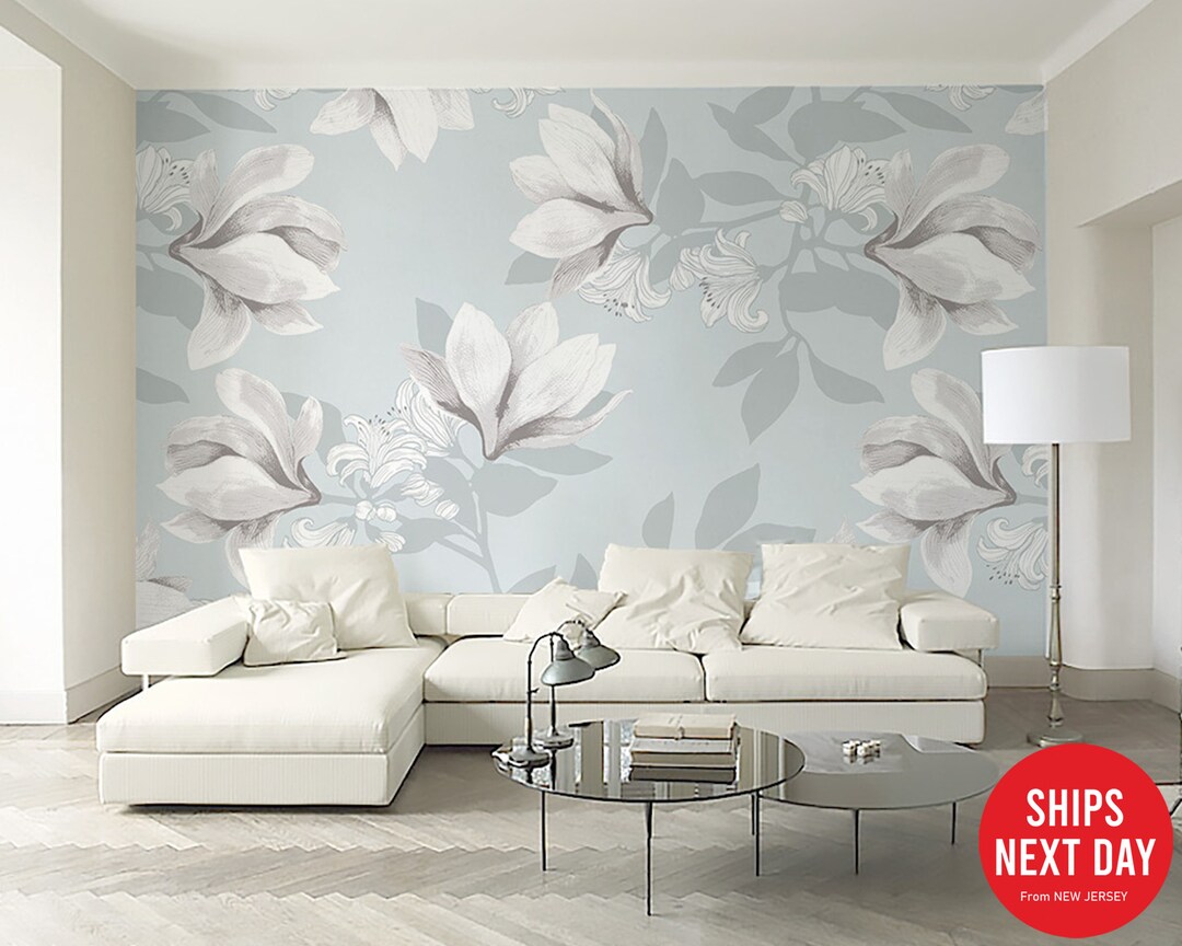 MAGNOLIA FLOWER Peel and Stick Self Adhesive or Pasted Magnolia Wall
