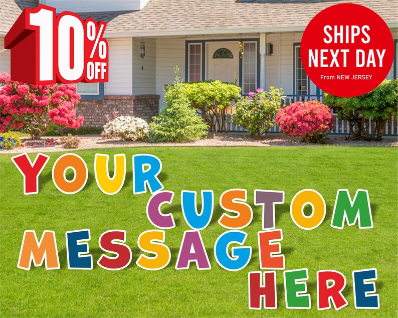 Personalized Custom Letter Yard Sign Build Your Own Sign Etsy