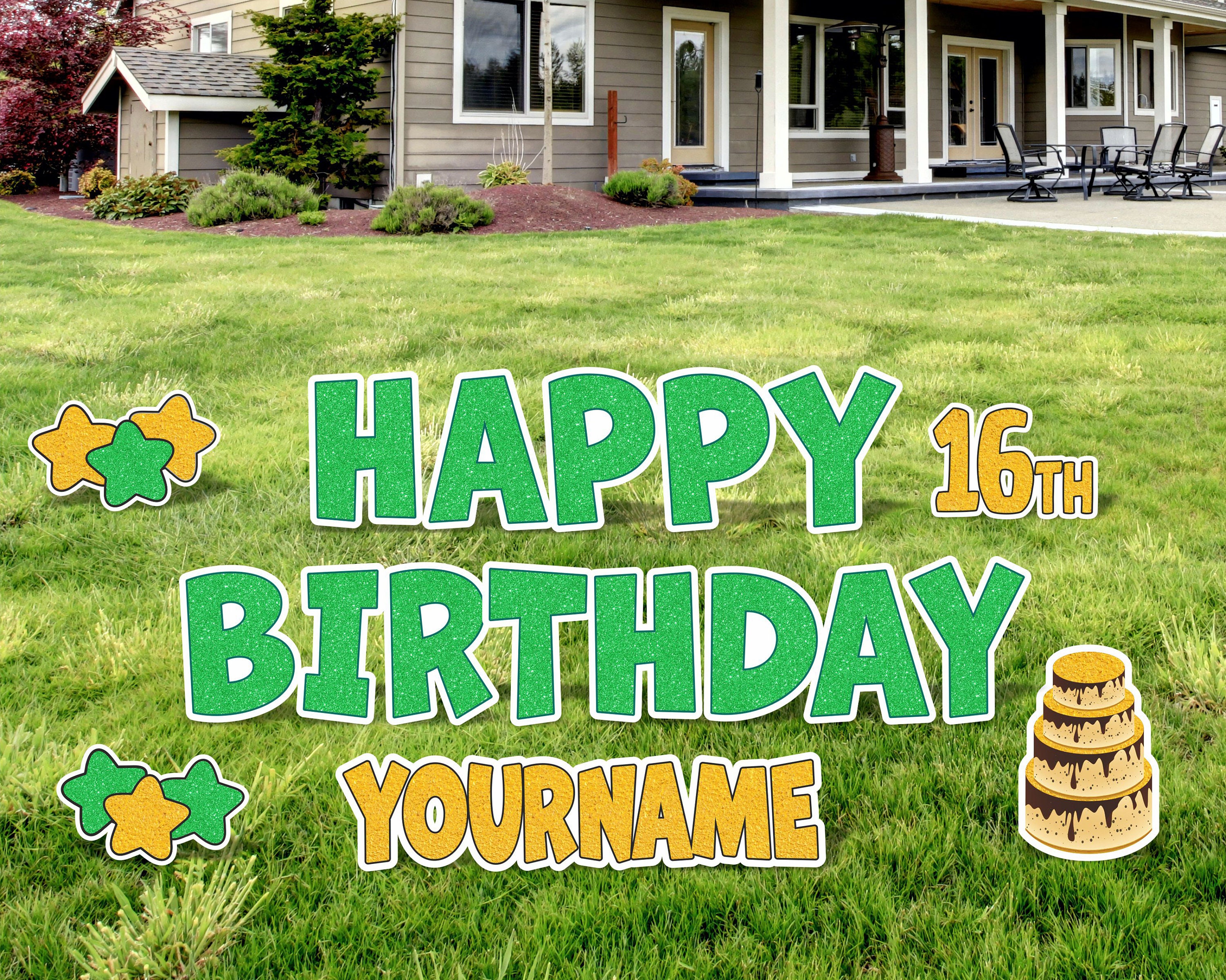 Happy Birthday Yard Sign Happy Birthday Lawn Signs Outdoor Etsy UK