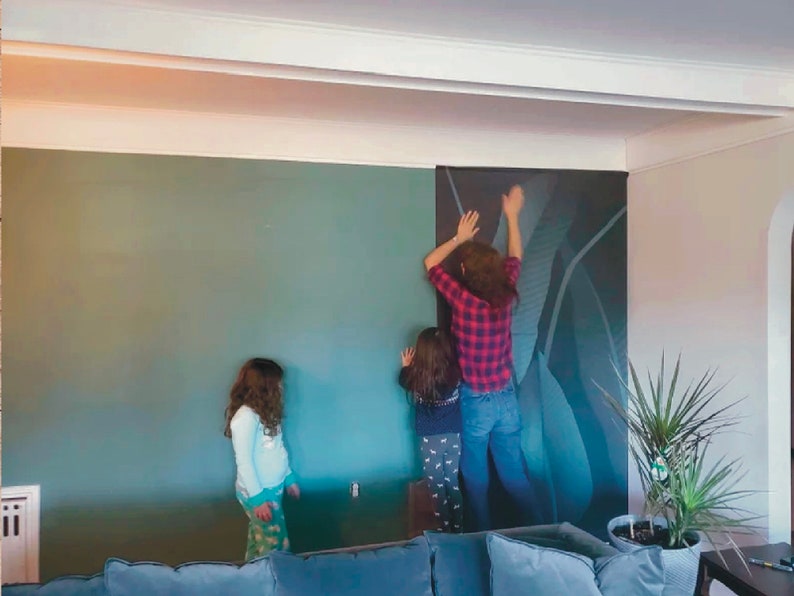 Black Wood Panel Wallpaper Wall Mural Peel and Stick Self Etsy