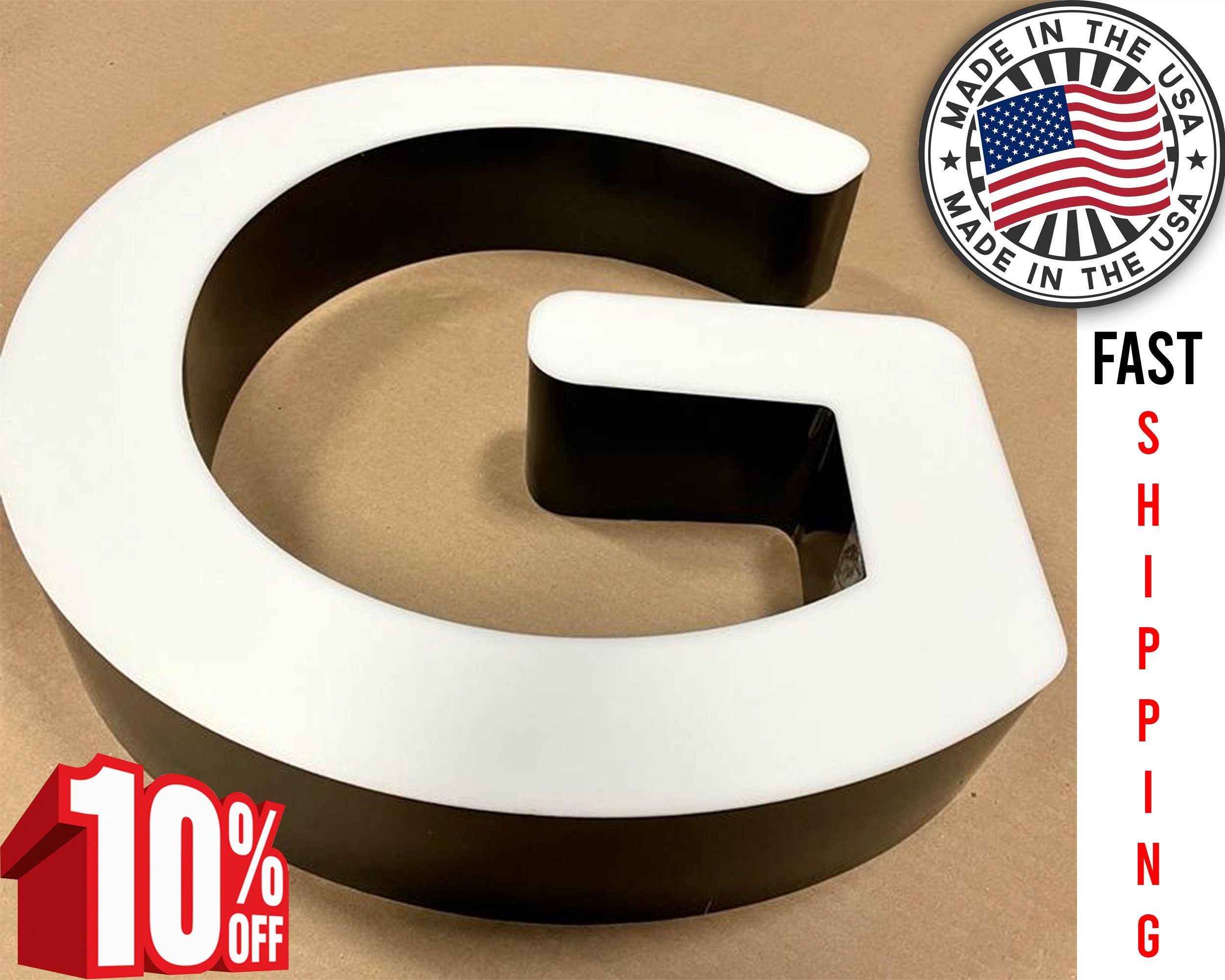 Channel Letter Sign Illuminated LED Acrylic 3D Backlit -