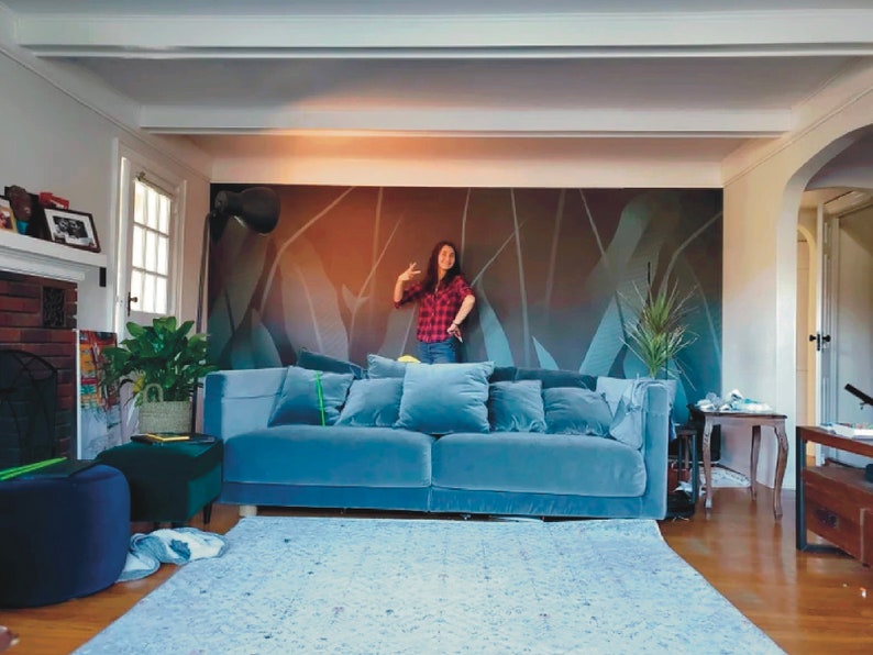 Black Wood Panel Wallpaper Wall Mural Peel and Stick Self Etsy