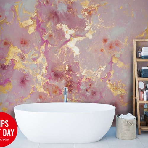 White and Gold Cork Wallpaper Natural Material. Etsy