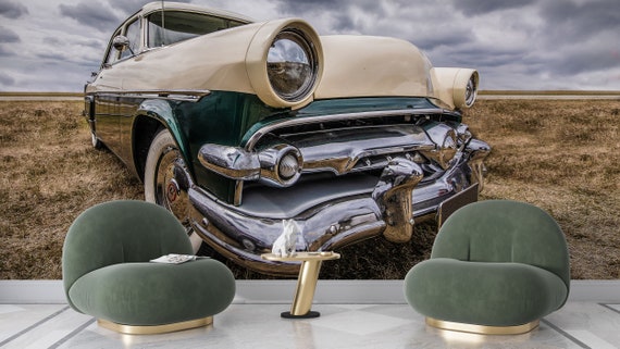Classic Car Wallpaper Wall Mural Peel and Stick Car - Etsy