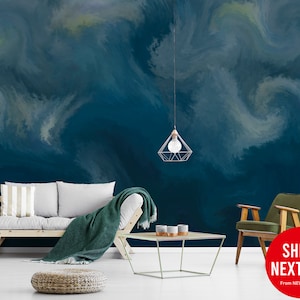 Hand-Drawn Abstract Wallpaper | Pattern Wall Mural | Peel and Stick Self Adhesive or Pasted | Removable Wallpaper |Custom Size