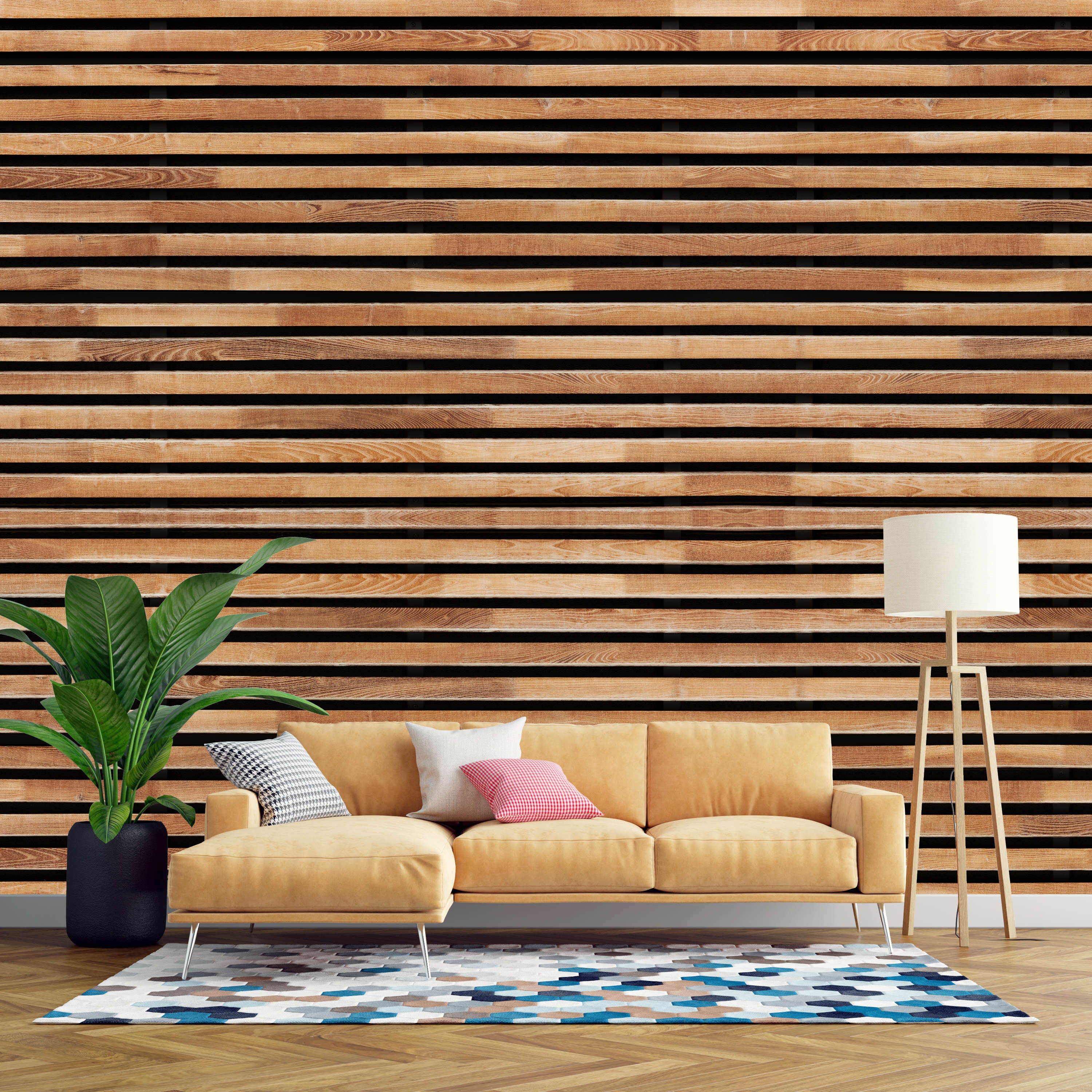 Wood Panel Wallpaper Wall Mural Peel and Stick Self Etsy