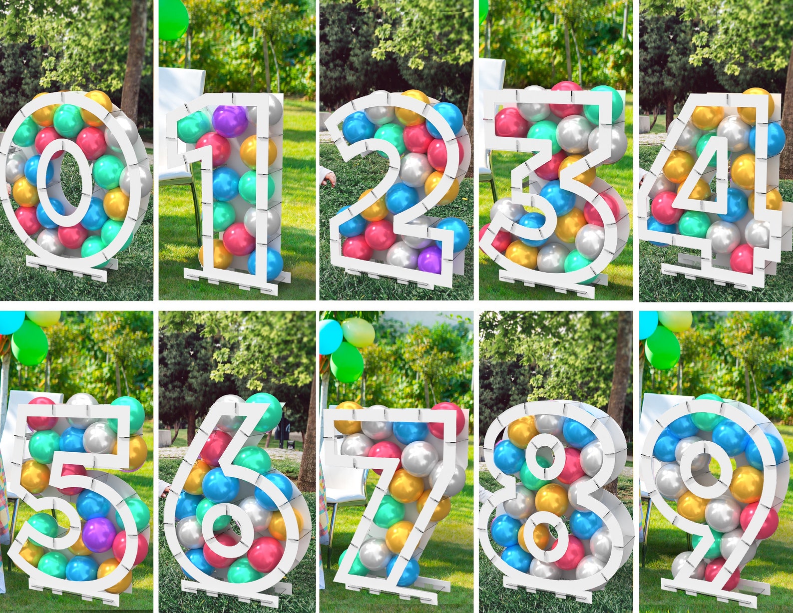 Balloon Number Stands Birthday Age Stand Birthday Etsy