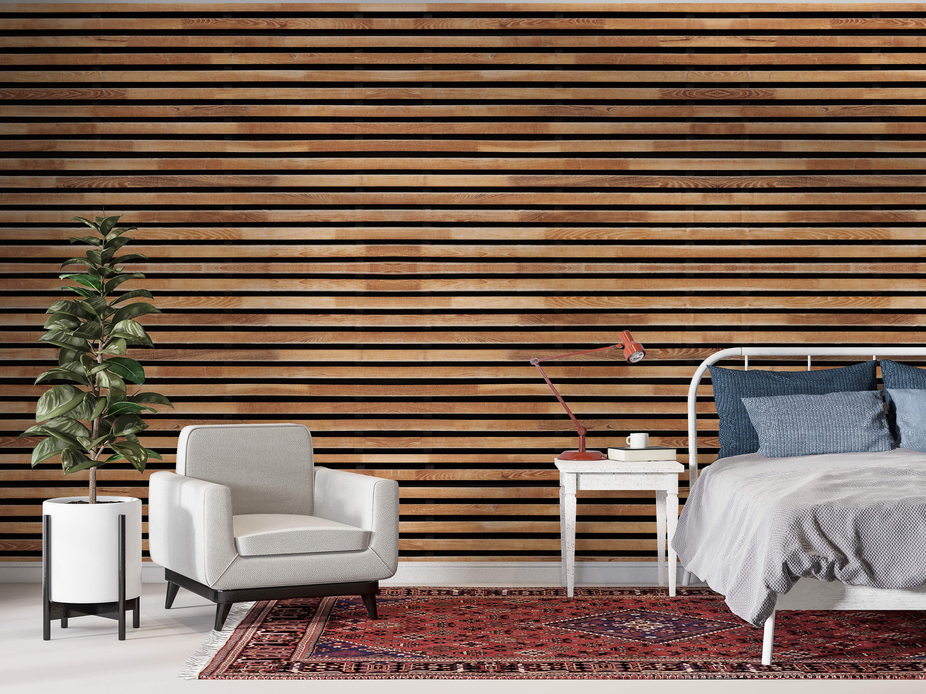 Wood Panel Wallpaper Wall Mural Peel and Stick Self Etsy