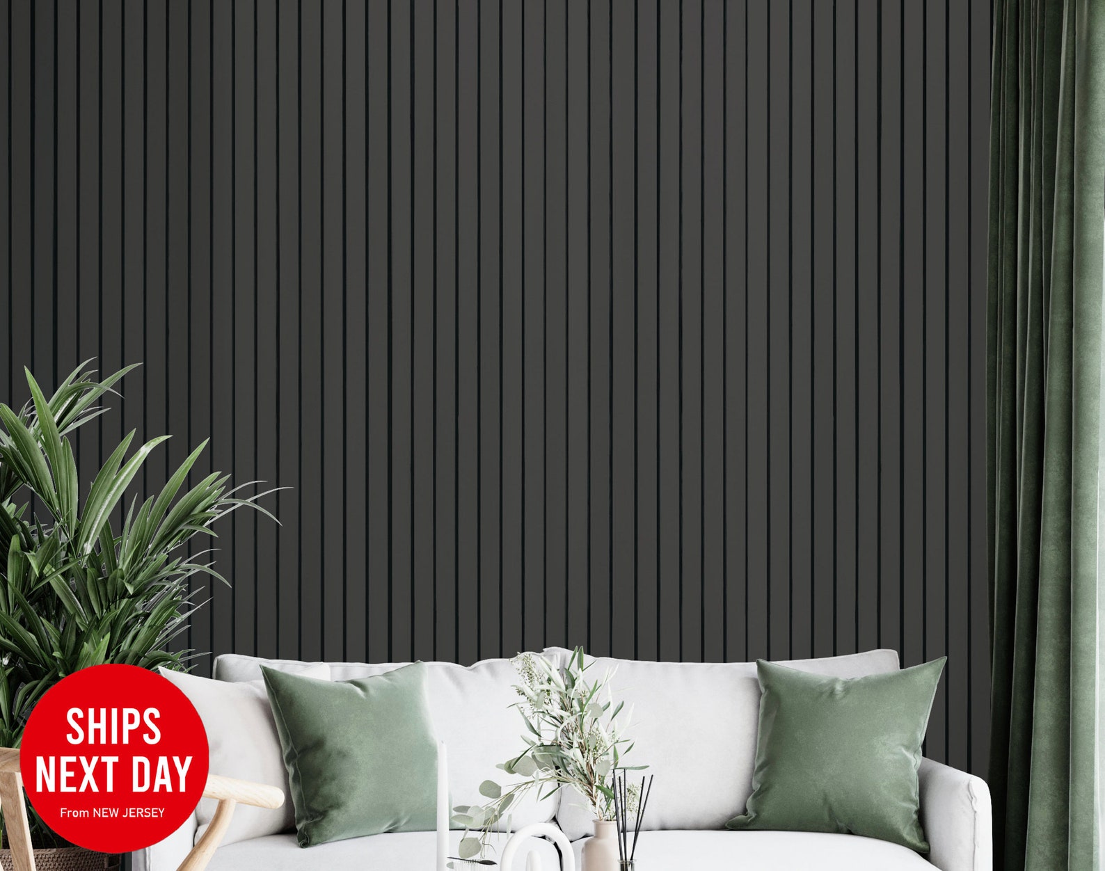 Black Wood Panel Wallpaper Wall Mural Peel and Stick Self Etsy