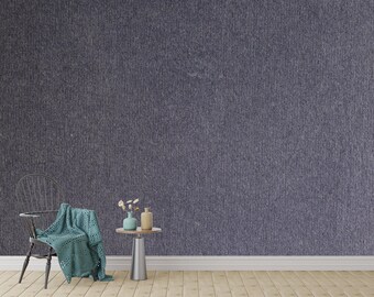 Charcoal Plum Faux Texture Wallpaper | Dark Magenta Grain Mural | Modern Industrial Wall Art - Peel and Stick Custom Size Wallpaper