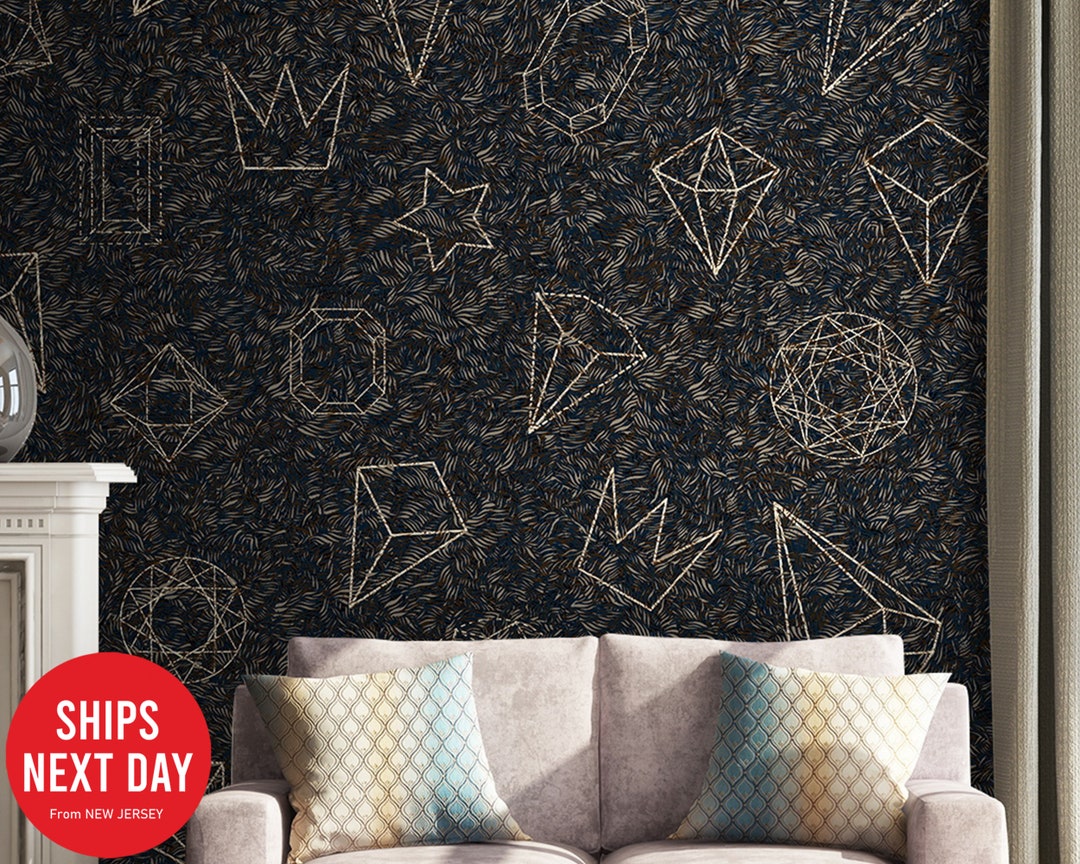 Modern Luxury Diamond Star Wallpaper Pattern Wall Mural Peel and Stick