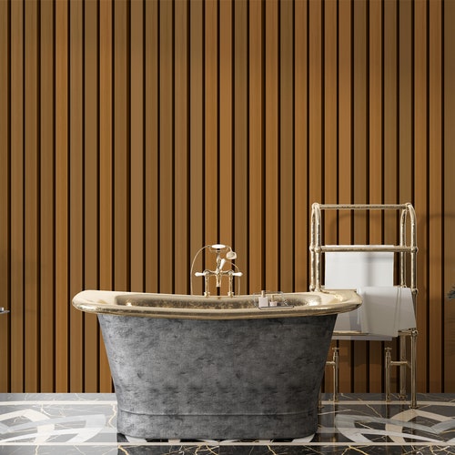 Black Wood Panel Wallpaper Wall Mural Peel and Stick Self Etsy