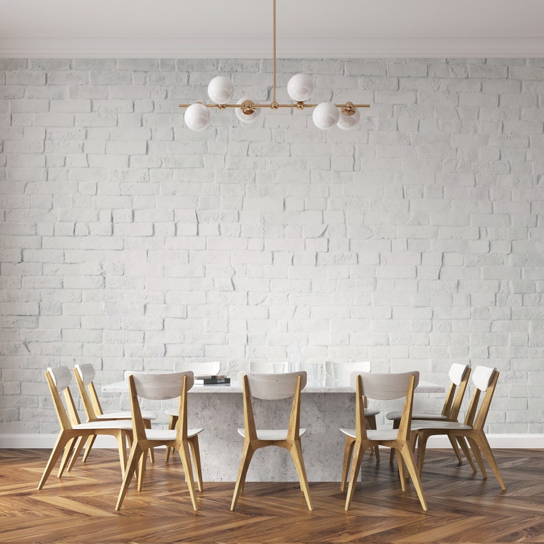 White Brick Wallpaper Mural | Peel and Stick, Textured - Etsy