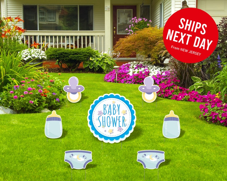 Baby Shower Yard Sign Girl & Boy Baby Shower Lawn Sign Etsy