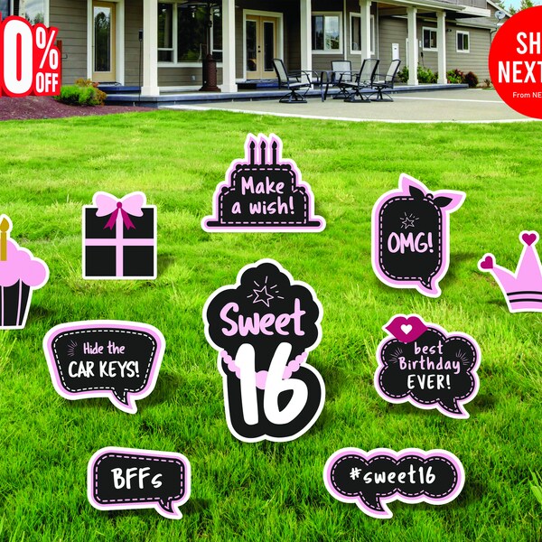 Sweet 16 Yard Signs Etsy