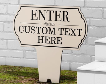 Personalized Aluminum Composite Yard Sign, Custom Metal Yard Signs for Outside, Metal Lawn Sign, Custom Lawn Sign