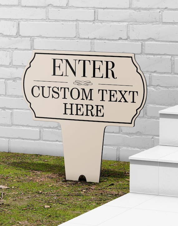 Personalized Aluminum Composite Yard Sign, Custom Metal Lawn Sign