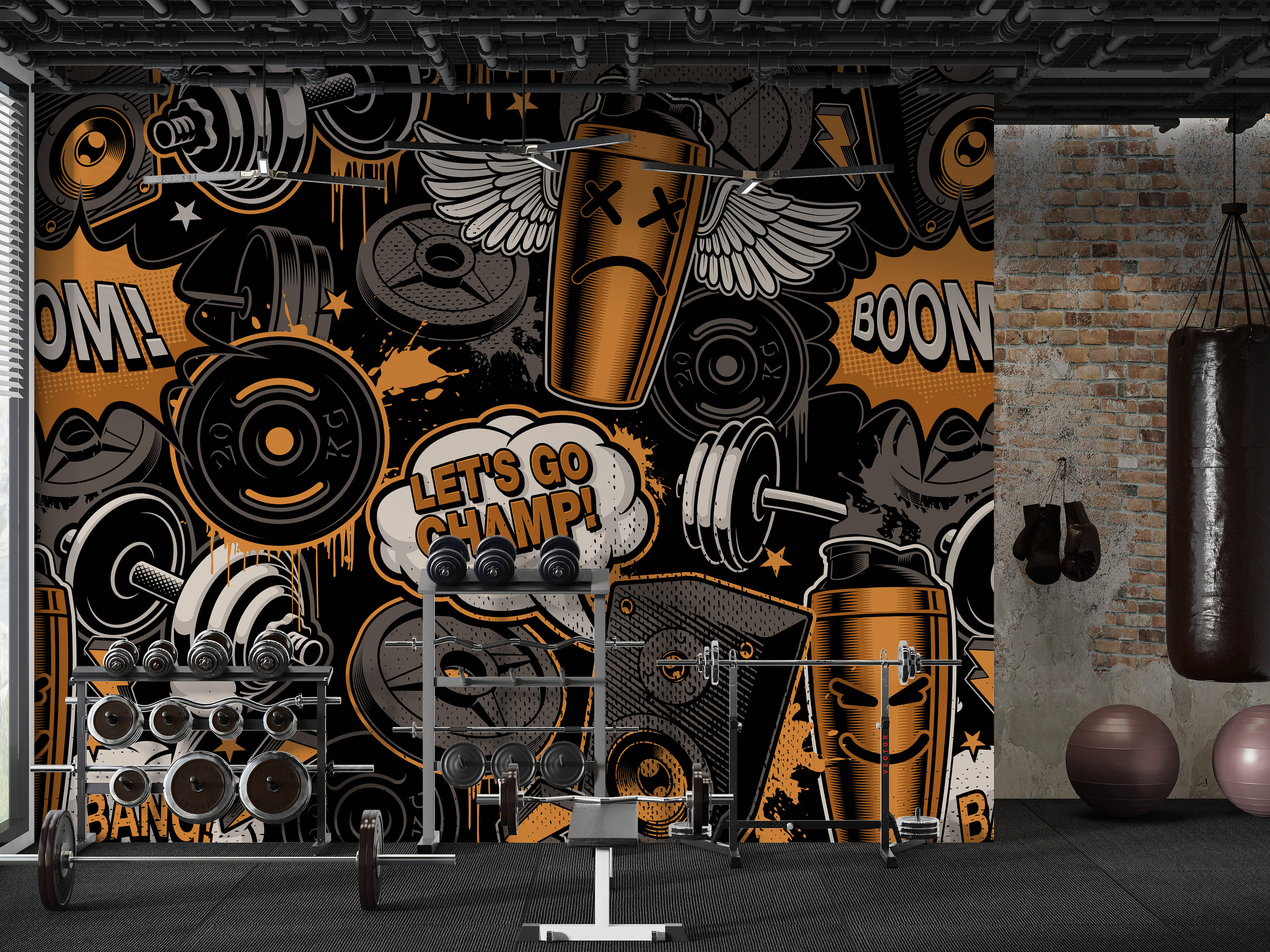 Top more than 164 wallpaper for gym wall latest 3tdesign.edu.vn