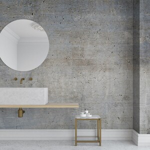 Gray Concrete Texture Wallpaper | Peel and Stick Wall Mural