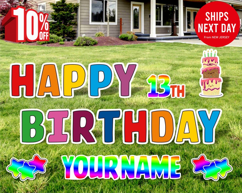 Happy Birthday Lawn Signs
