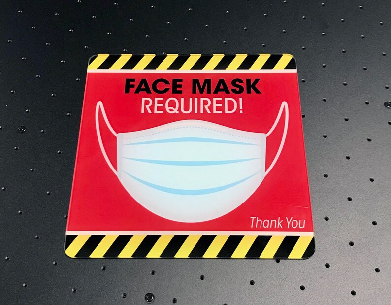 5 PACK Face Mask Sign Please Wear a Mask for Window Sign No Etsy