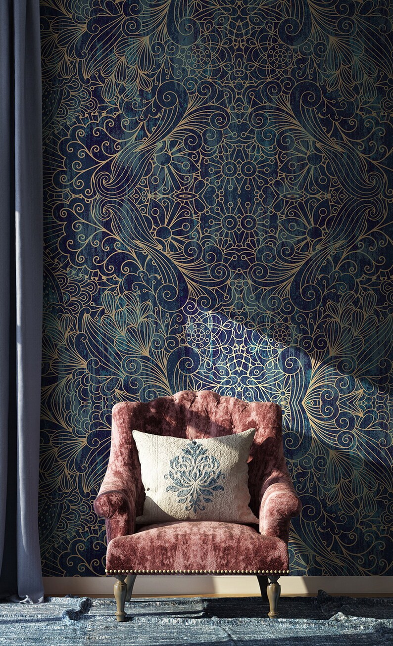 European Lace Pattern Wallpaper | Peel and Stick Wall Mural - Etsy
