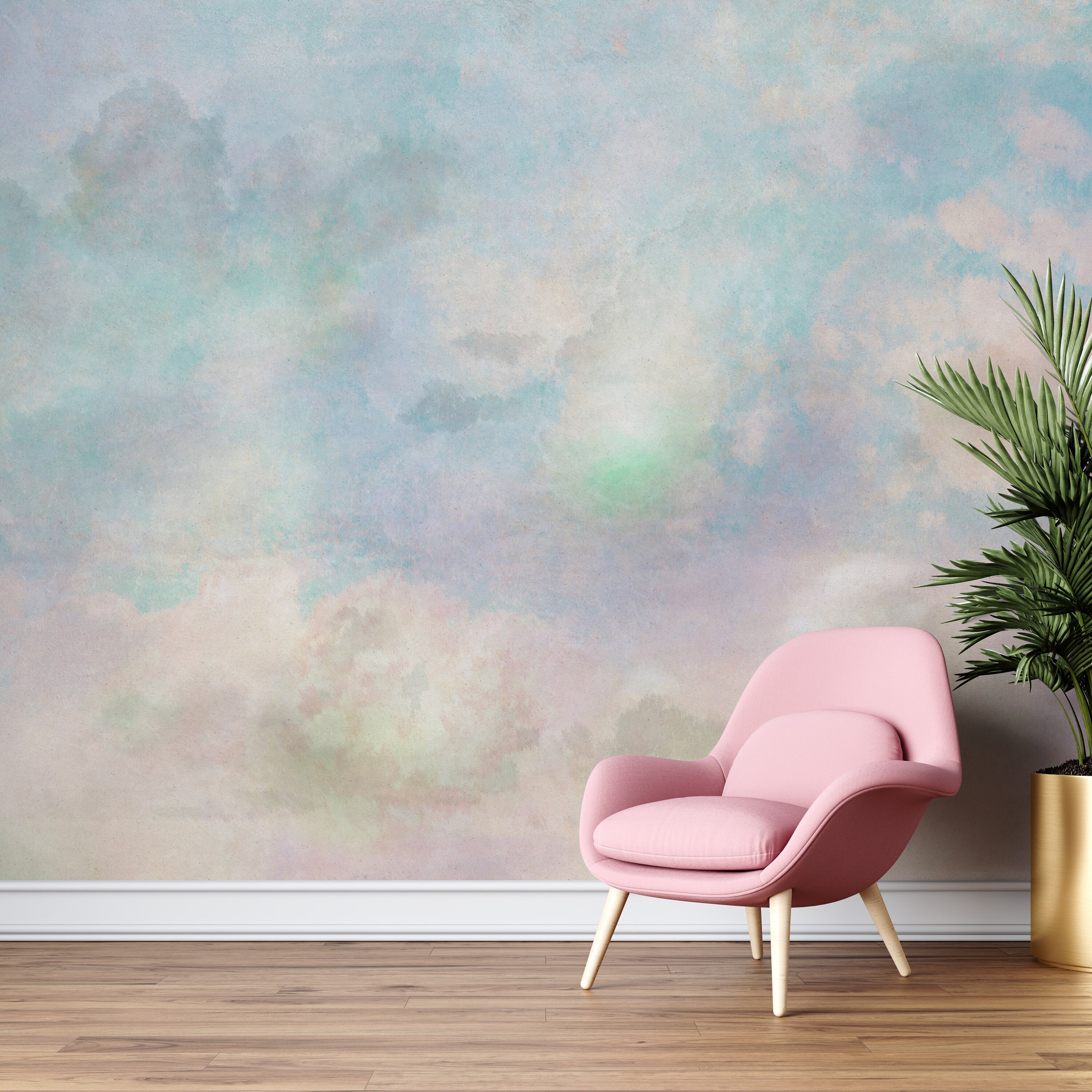 Abstract Cloud Wallpaper Mural | Peel and Stick or Pasted - Etsy