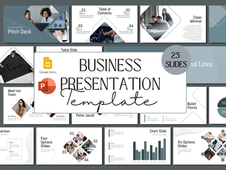 Minimal Modern Design Business Presentation Template Pitch Deck ...