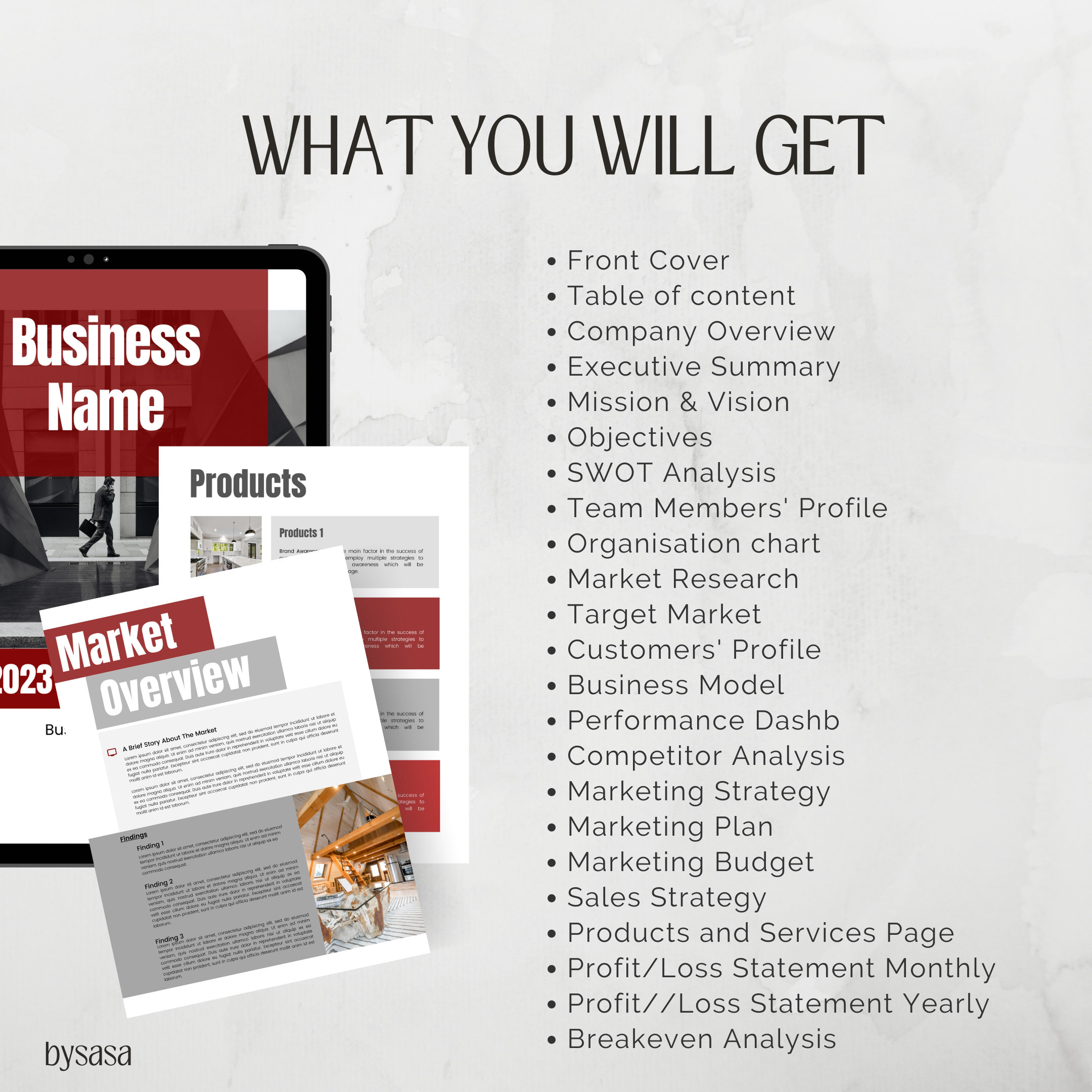 Small Business Plan Template Canva, Business Planner, Editable Business