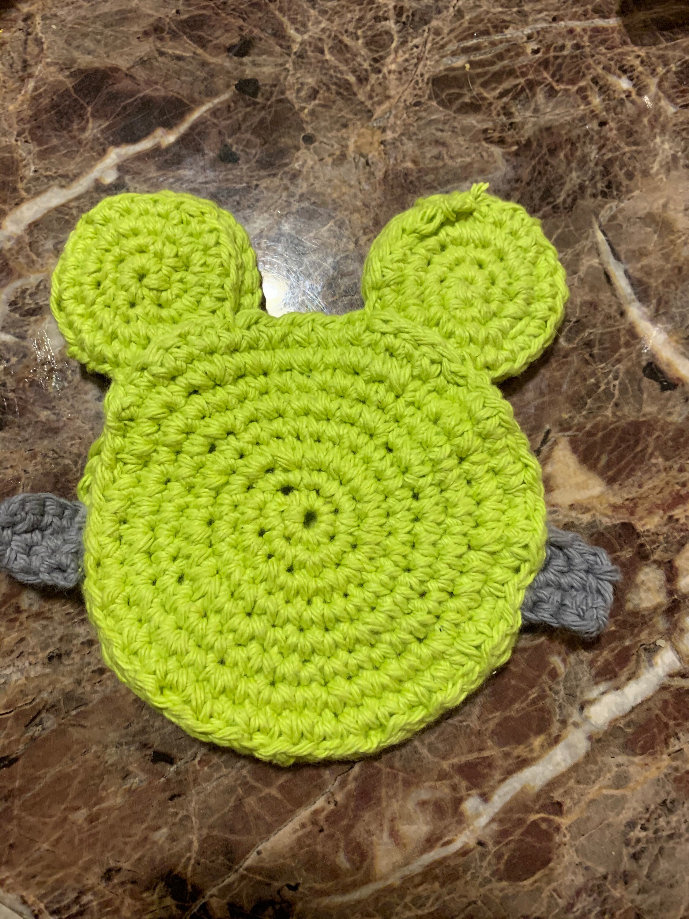 Franken-mickey Halloween Crochet Pot Holder Trivet Coaster | Etsy