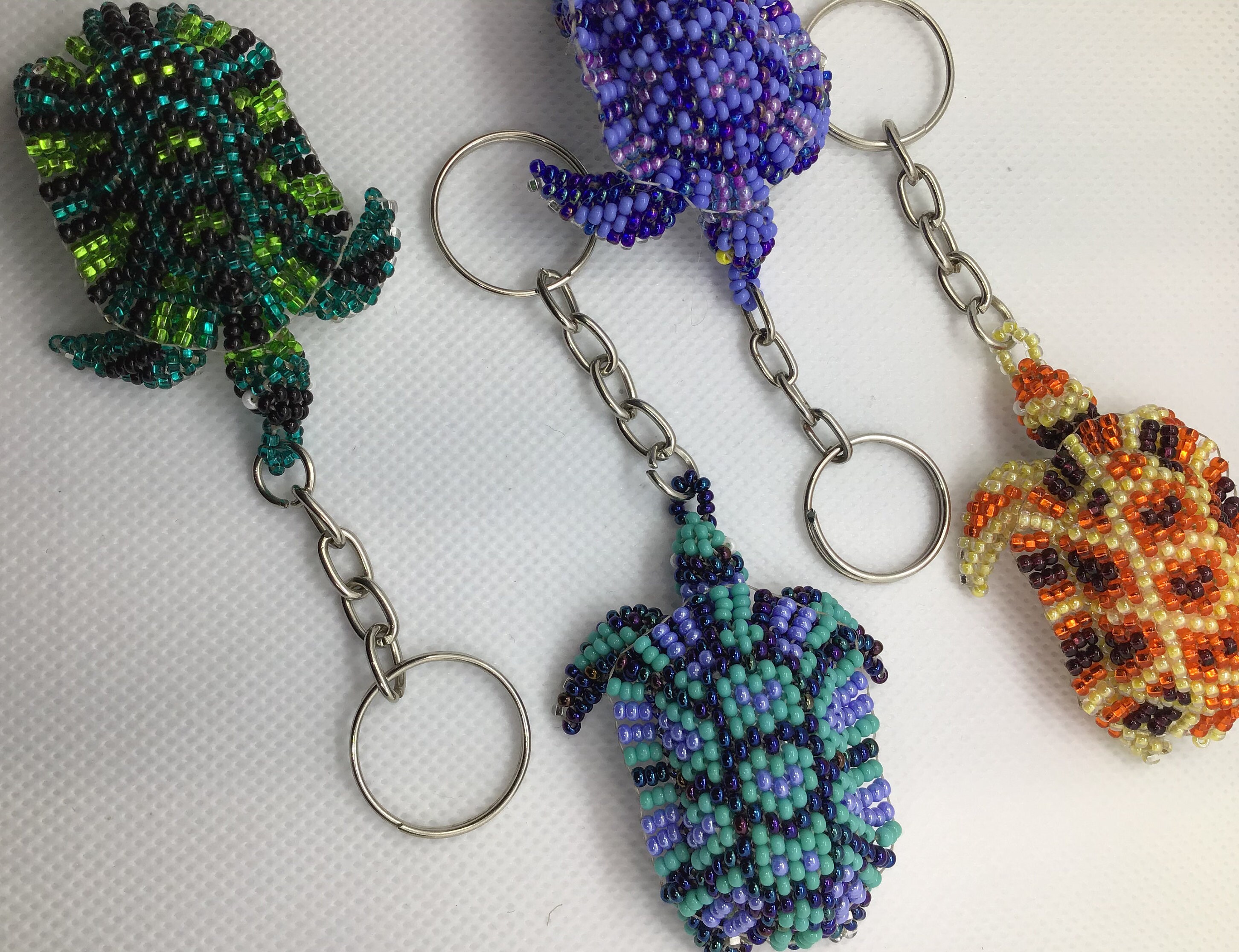 Mini turtle keychain beaded turtle keychain gift for her Etsy