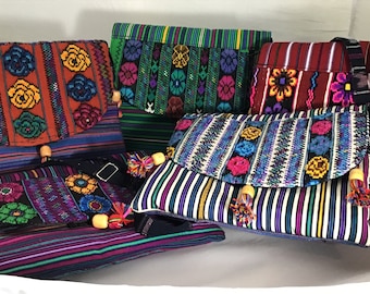 Cross body bag, embroidered bag, upcycled bag, Guatemalan cross body bag, colourful bag, gift for her, huipil bag, embroidered purse