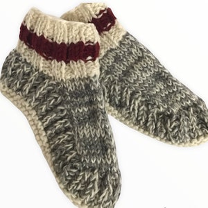 wool slipper socks, hand knit slippers, gift for him, gift for her,hand knit slipper socks, wool slippers, cozy slippers, warm slipper socks