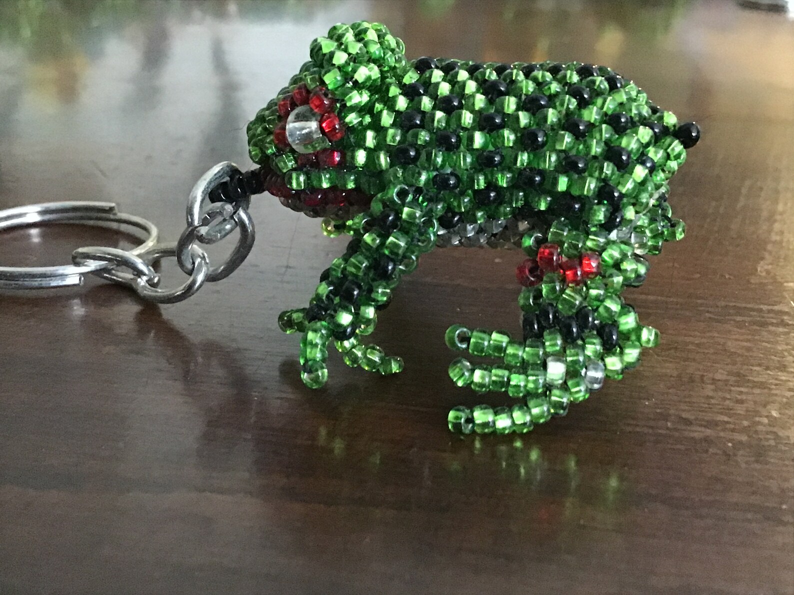 Beaded Frog Keychain Frog Keychain Beaded Frogbeaded Etsy