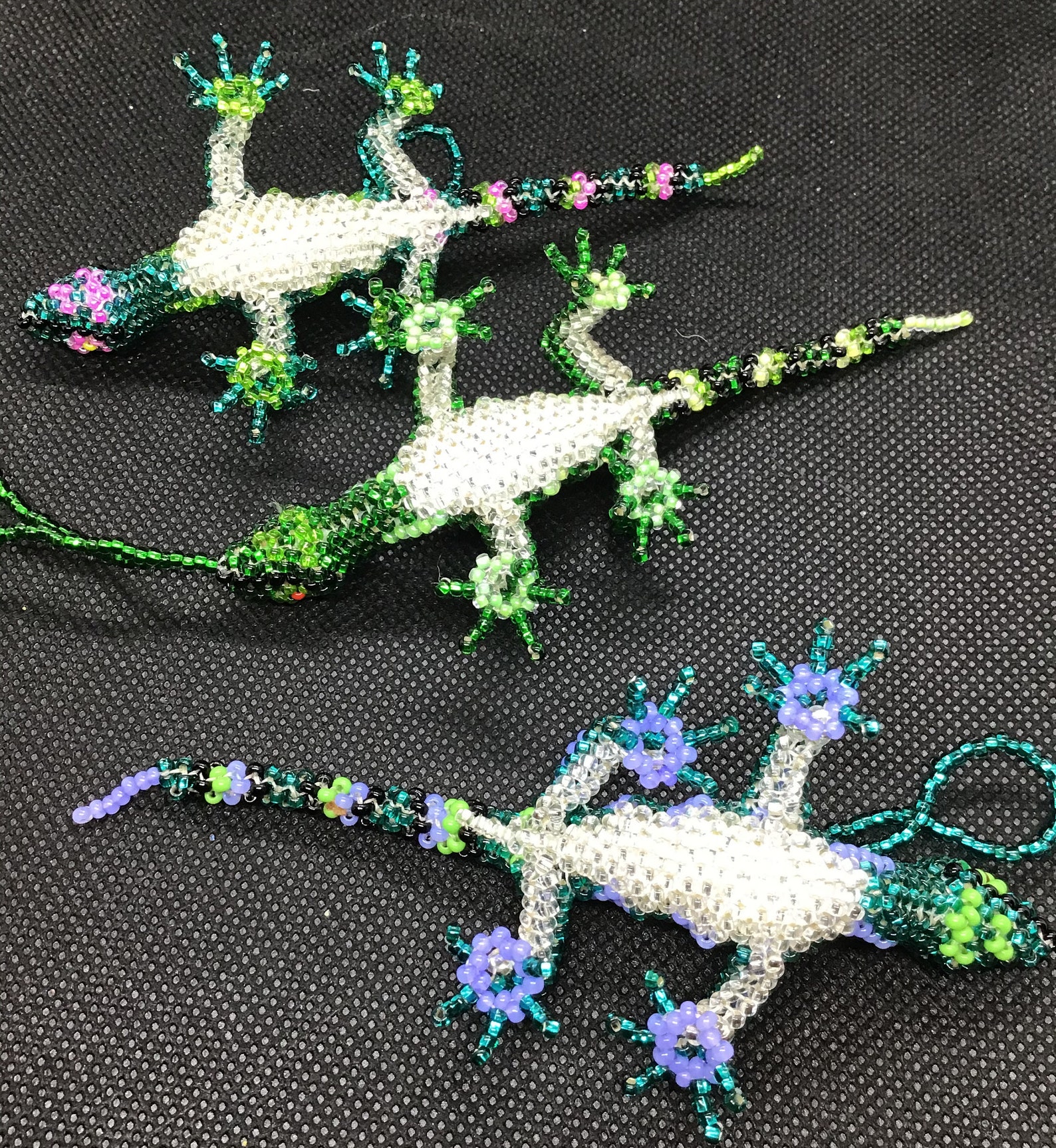Beaded gecko ornament gecko ornament gecko lizard beaded Etsy