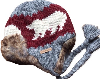 Wool trapper hat, unisex trapper hat, trapper hat, warm trapper hat, winter hat, cozy trapper hat, lined trapper hat