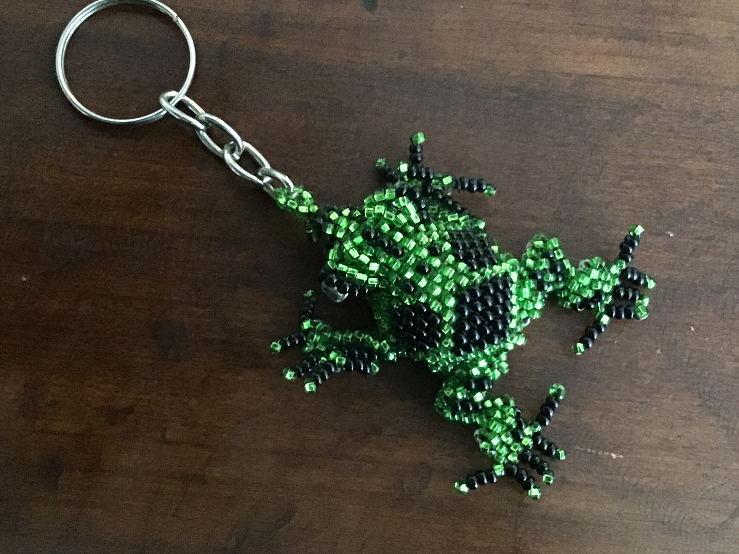 Beaded frog keychain frog keychain beaded frogbeaded Etsy