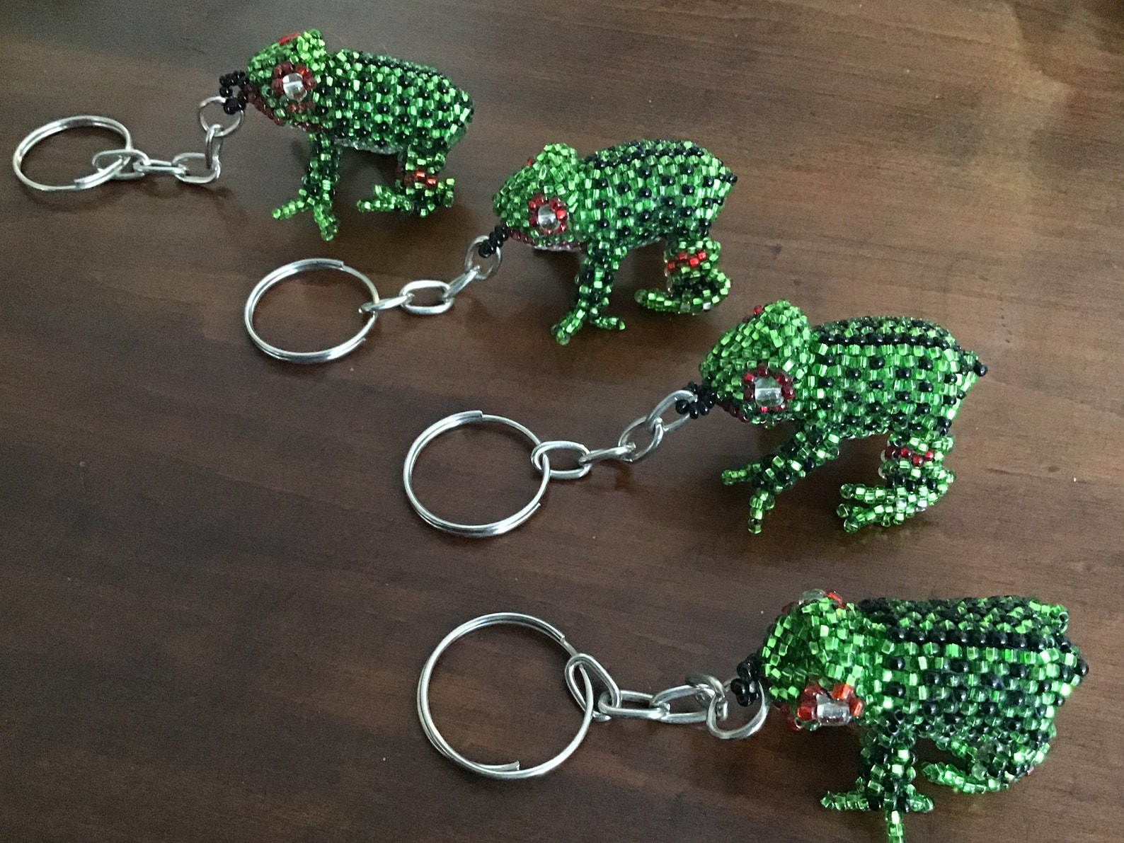 Beaded Frog Keychain Frog Keychain Beaded Frogbeaded Etsy