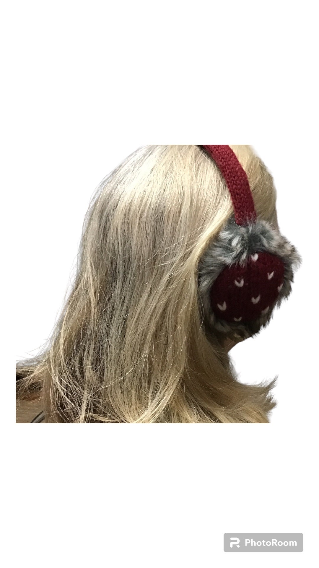 Faux Fur Lined Merino Wool Earmuffs, Wool Earmuffs, Organic Wool