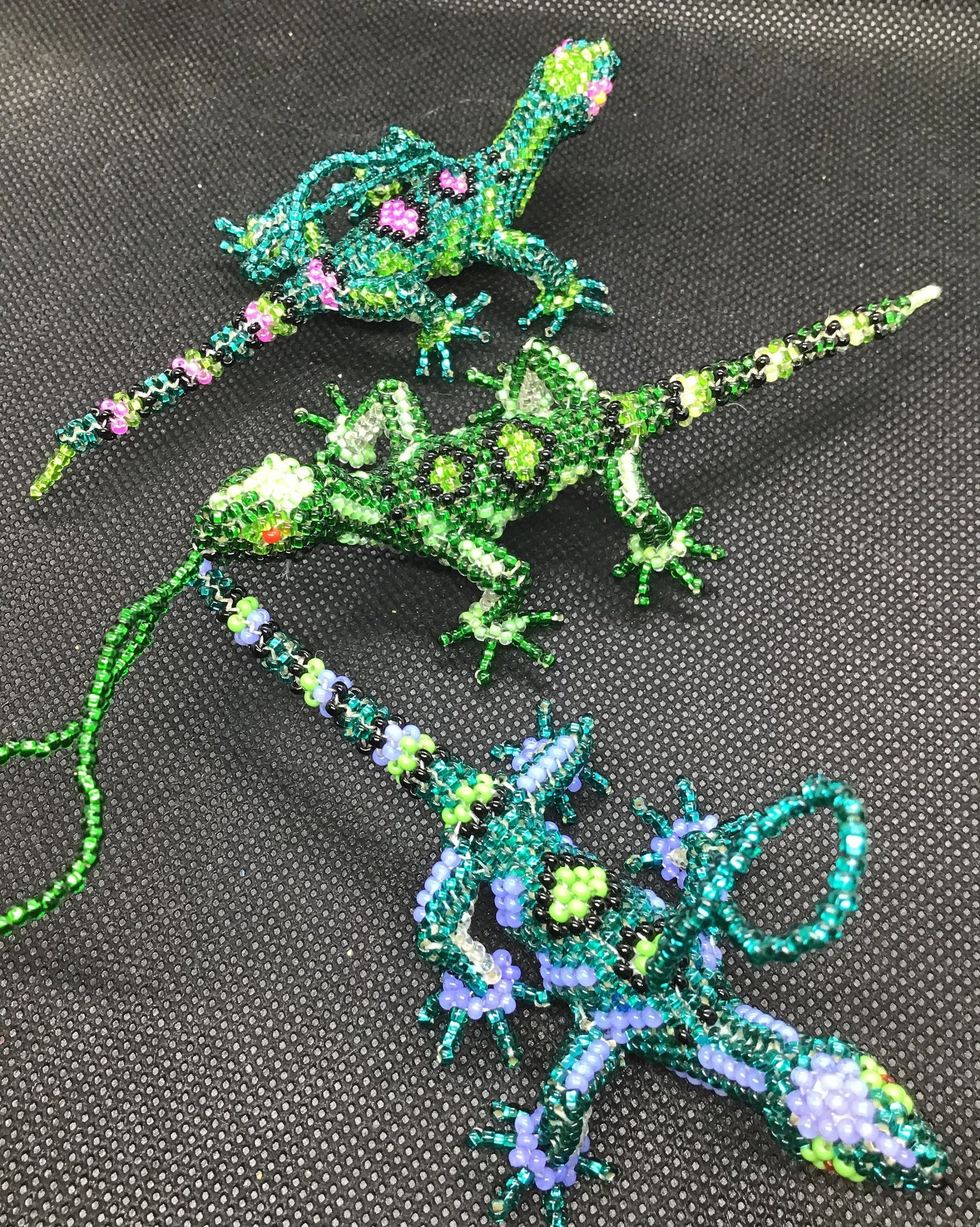 Handmade beaded gecko Etsy