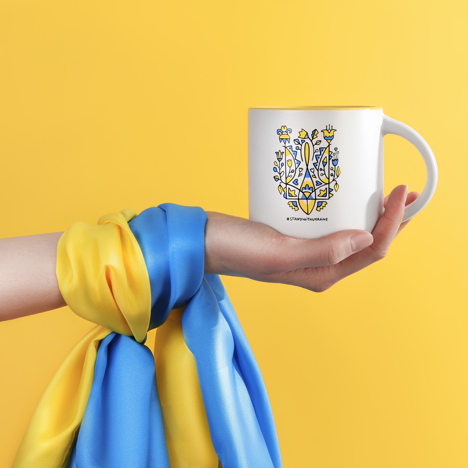 Ukrainian Mug Blue and Yellow Ceramic Mug 350 Ml Ukraine Etsy
