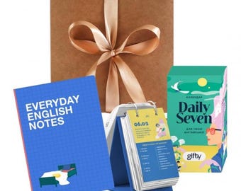 English Learning Gift Set - 2026 Daily Vocabulary Calendar & Grammar Notes Journal - Educational Stationery Bundle, ESL Student Gift