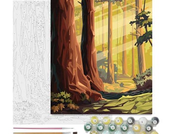 Floral Paint by numbers, Walk Among the Trees - Paint by Numbers Kit 40 x 50 cm (16 x 20 inches)